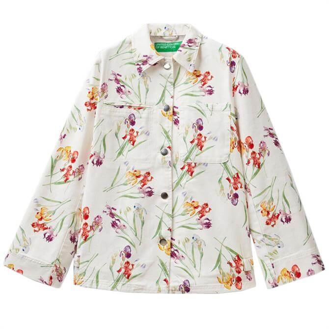 United Colors of Benetton Floral Print Relaxed Fit Jacket